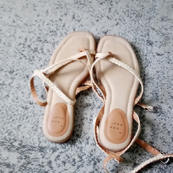 a new day Cream and Tan Women's Sandals - Picture 1 of 4